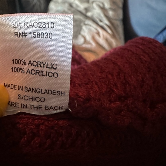 Fashion Nova- Fall Fave Twist Sweater - Burgundy- Size L - Picture 9 of 9